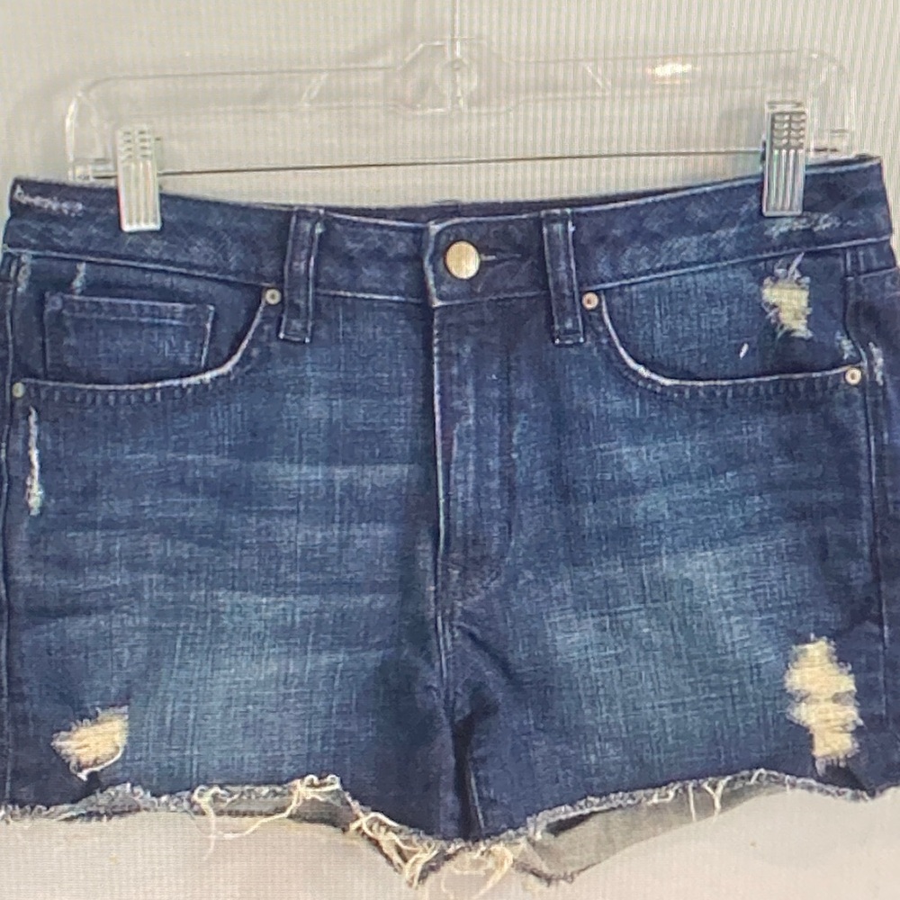 GAP Blue Distressed Jean Shorts